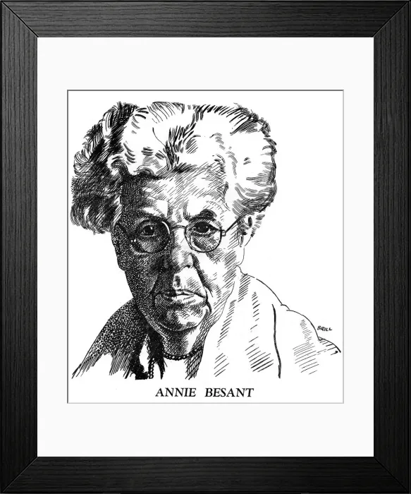 Framed Print : Annie Besant, British socialist and theosophist, 1926. Artist: Brill Framed Print : Annie Besant, British socialist and theosophist, 1926. Artist: Brill