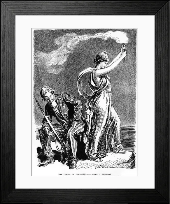 Framed Print : The Torch of Freedom, Keep it Burning, 1916 Framed Print : The Torch of Freedom, Keep it Burning, 1916