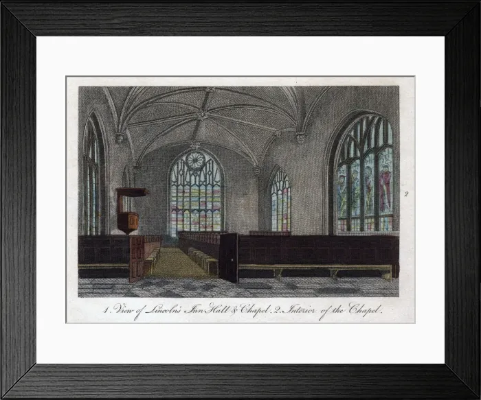Framed Print : Interior of Lincolns Inn Chapel, London, 1811. Artist: Pals Framed Print : Interior of Lincolns Inn Chapel, London, 1811. Artist: Pals