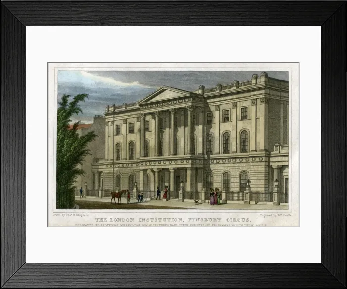 Framed Print : The London Institution, Finsbury Circus, London, c1827. Artist: William Deeble Framed Print : The London Institution, Finsbury Circus, London, c1827. Artist: William Deeble