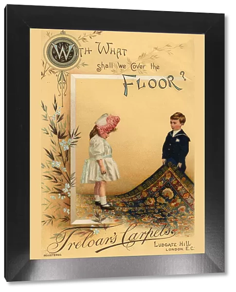 Advert for Treloars carpets, of Ludgate Hill, London