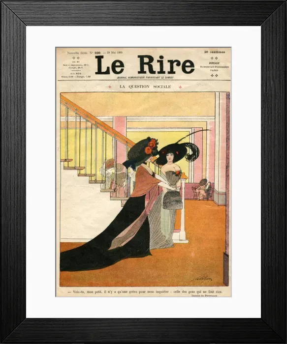 Framed Print : Front cover of Le Rire, or Laughter, 29th May 1909. Artist: Petitjean Framed Print : Front cover of Le Rire, or Laughter, 29th May 1909. Artist: Petitjean
