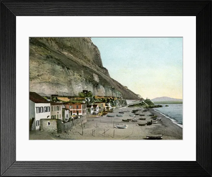 Framed Print : Catalan Bay, Gibraltar, 20th century Framed Print : Catalan Bay, Gibraltar, 20th century