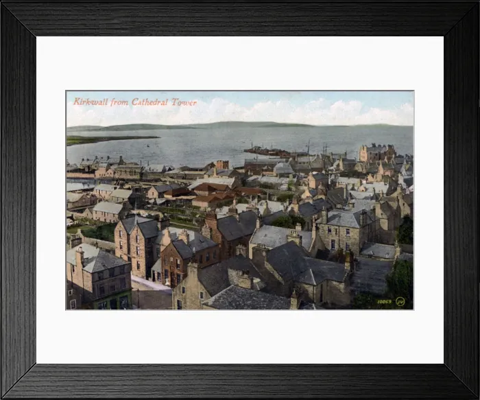 Framed Print : Kirkwall from the Cathedral tower, Orkney, Scotland, 20th century Framed Print : Kirkwall from the Cathedral tower, Orkney, Scotland, 20th century