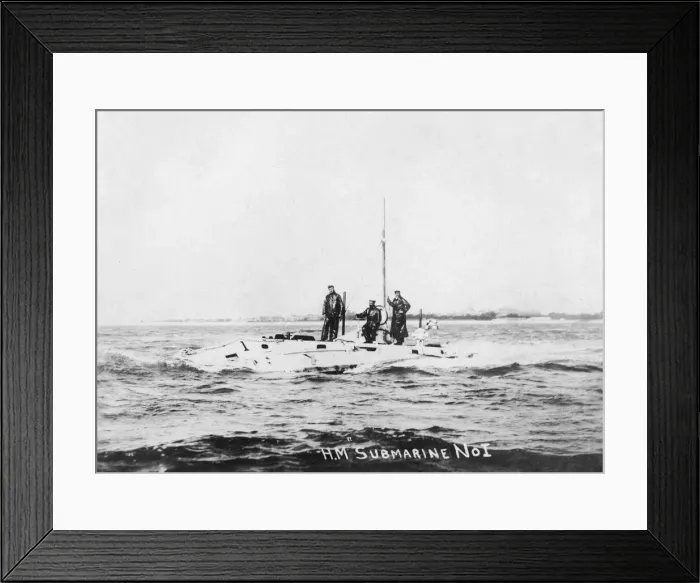 Framed Print : HM Submarine No1, c1908 Framed Print : HM Submarine No1, c1908