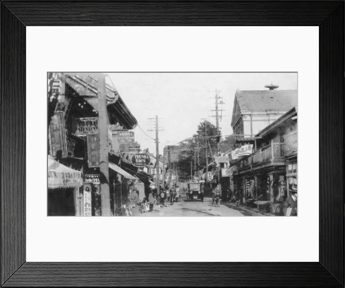 Framed Print : Street in Motomachi, Yokohama, Japan, 20th century Framed Print : Street in Motomachi, Yokohama, Japan, 20th century