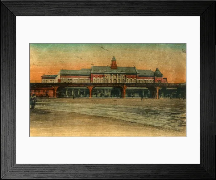 Framed Print : Railway Station, Yokohama, 20th century Framed Print : Railway Station, Yokohama, 20th century
