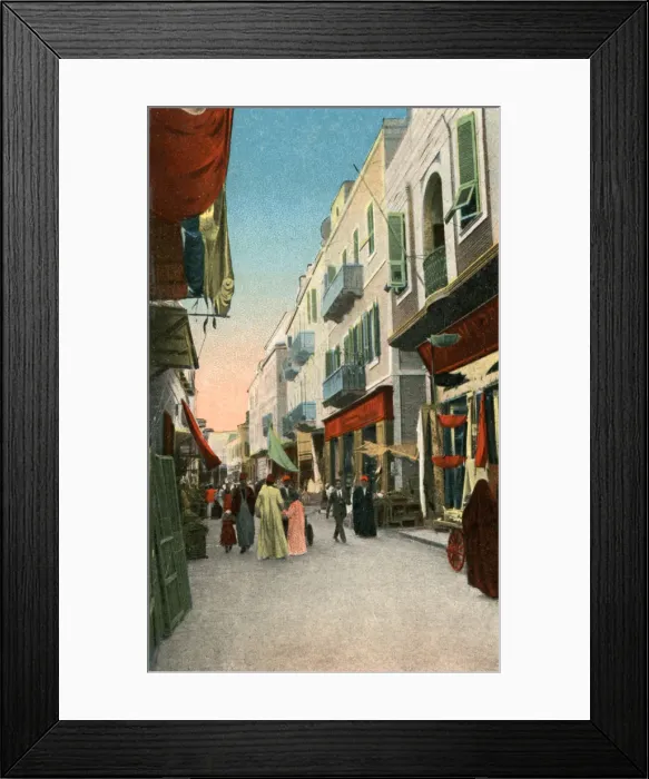 Framed Print : Market Street, Suez, Egypt, 20th century Framed Print : Market Street, Suez, Egypt, 20th century