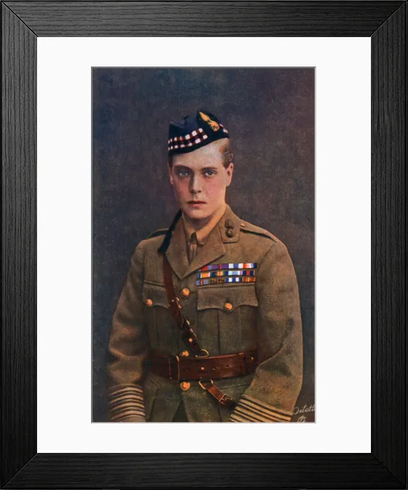 Framed Print : Edward, Prince of Wales, in army uniform, early 20th century. Artist: Tuck and Sons Framed Print : Edward, Prince of Wales, in army uniform, early 20th century. Artist: Tuck and Sons