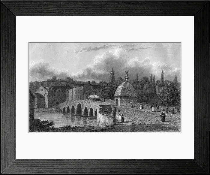 Framed Print : Bradford on Avon, Wiltshire, 19th century. Artist: E Francis Framed Print : Bradford on Avon, Wiltshire, 19th century. Artist: E Francis