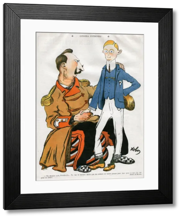 Framed Print : Conseils Paternels (Paternal advice), c1888-1918 Framed Print : Conseils Paternels (Paternal advice), c1888-1918