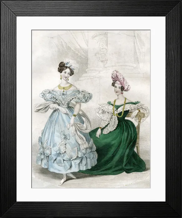 Framed Print : Womens fashion, c1830s(?). Artist: W Hopwood Framed Print : Womens fashion, c1830s(?). Artist: W Hopwood