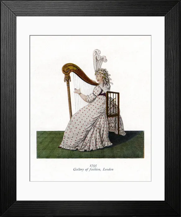 Framed Print : Gallery of fashion, London, 1795 Framed Print : Gallery of fashion, London, 1795