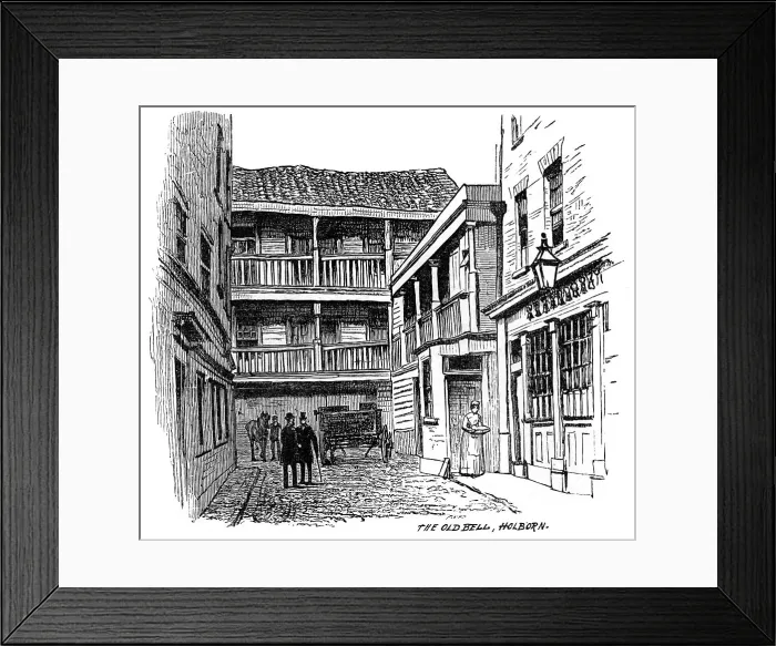 Framed Print : The Old Bell coaching inn, Holborn, London, 1887 Framed Print : The Old Bell coaching inn, Holborn, London, 1887