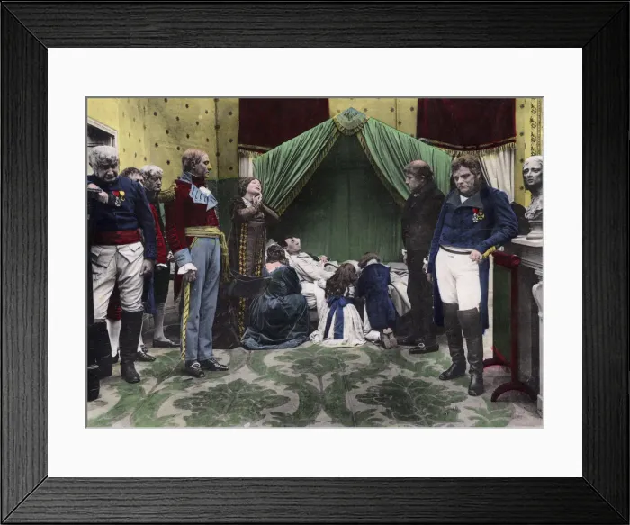 Framed Print : Photographic representation of the death of Napoleon on St Helena Framed Print : Photographic representation of the death of Napoleon on St Helena