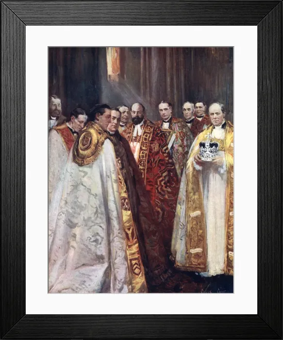 Framed Print : The Archbishop of Canterbury and York, and other prelates, the Coronation Framed Print : The Archbishop of Canterbury and York, and other prelates, the Coronation