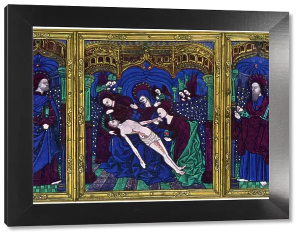 Triptych, champleve enamel on copper, 16th century, (1931)