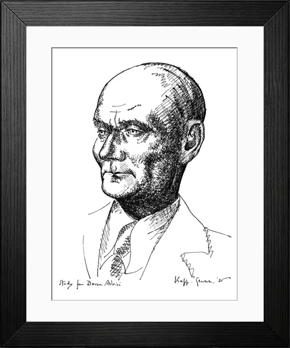 Framed Print : Study for Baron Aloisi, Italian statesman, 1935. Artist: Edmond Xavier Kapp Framed Print : Study for Baron Aloisi, Italian statesman, 1935. Artist: Edmond Xavier Kapp