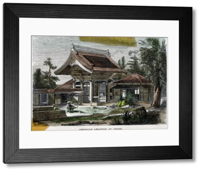 Framed Print : American legation at Yeddo (Edo), Japan, 19th century. Artist: Richardson Framed Print : American legation at Yeddo (Edo), Japan, 19th century. Artist: Richardson