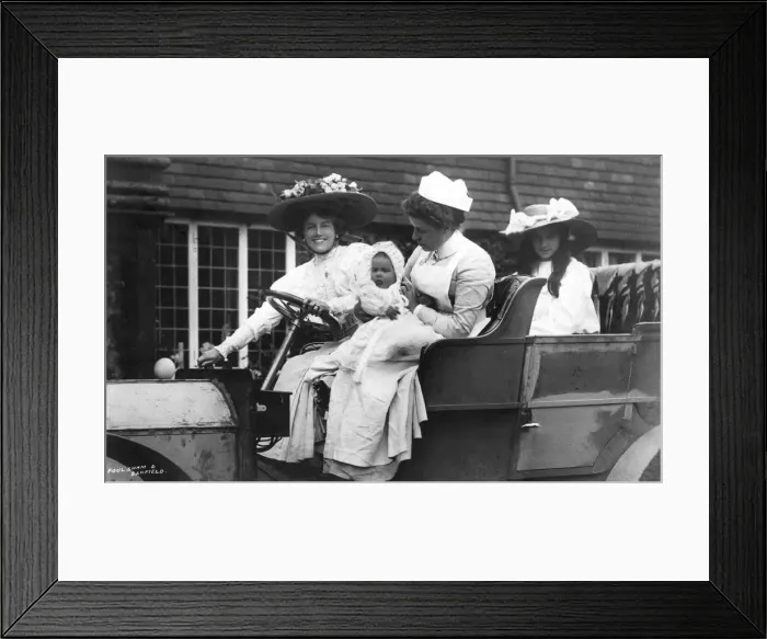 Framed Print : Ellaline Terriss, British actress, with her daughter and baby, c1906 Framed Print : Ellaline Terriss, British actress, with her daughter and baby, c1906