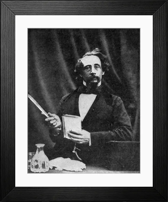 Framed Print : Charles Dickens giving a reading, 1859 (1912). Artist: Herbert Watkins Framed Print : Charles Dickens giving a reading, 1859 (1912). Artist: Herbert Watkins