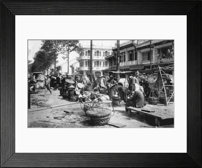 Framed Print : Market, Cholon, Saigon, Vietnam, 20th century(?) Framed Print : Market, Cholon, Saigon, Vietnam, 20th century(?)