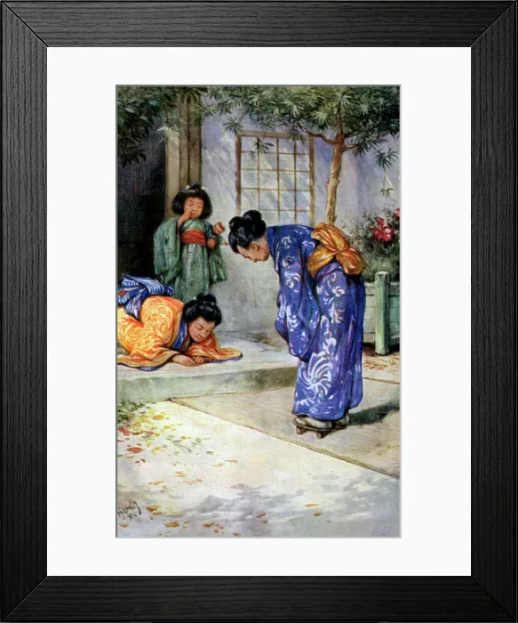 Framed Print : A Japanese greeting Framed Print : A Japanese greeting