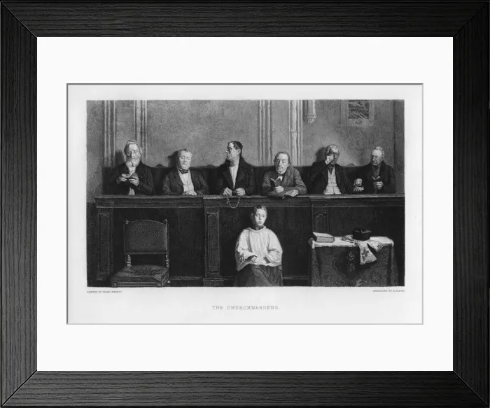 Framed Print : The Churchwardens, c1860(?). Artist: A Danse Framed Print : The Churchwardens, c1860(?). Artist: A Danse
