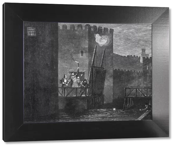 Courtenays escape from the Tower, 1840. Artist: George Cruikshank
