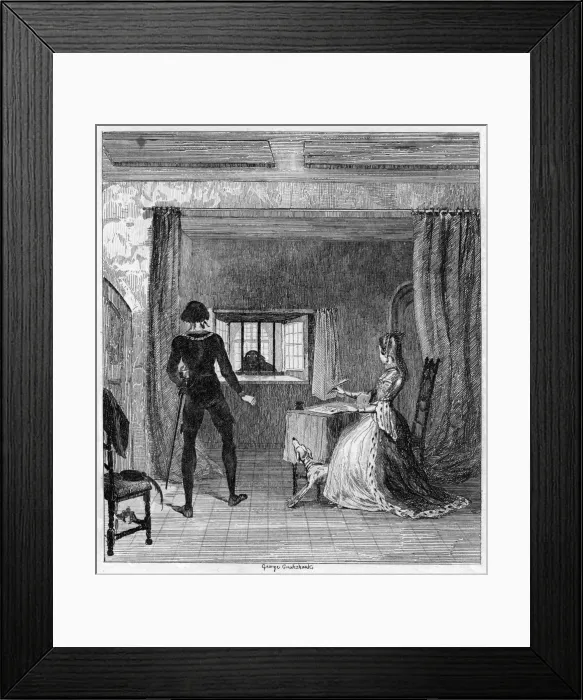 Framed Print : The death warrant, 1840. Artist: George Cruikshank Framed Print : The death warrant, 1840. Artist: George Cruikshank