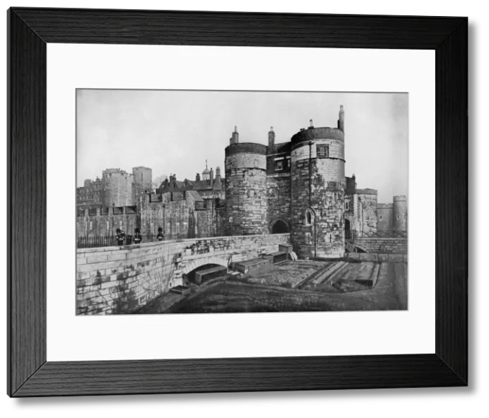 Framed Print : The Byward Tower and the outer ward, Tower of London, 20th century Framed Print : The Byward Tower and the outer ward, Tower of London, 20th century