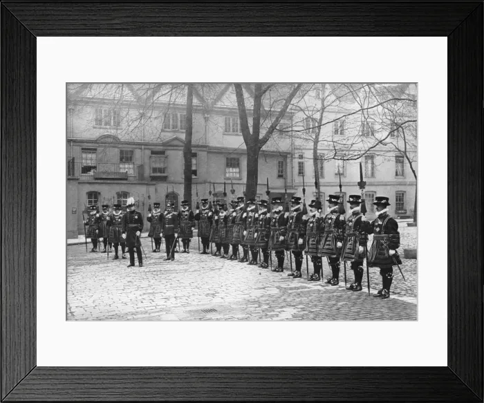 Framed Print : May Day parade in the Tower of London, 20th century Framed Print : May Day parade in the Tower of London, 20th century