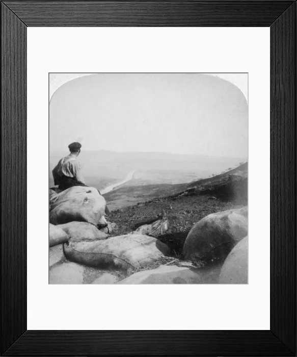 Framed Print : Tugela River and Mount Alice from Spion Kop, South Africa, 1901. Artist: Underwood & Underwood