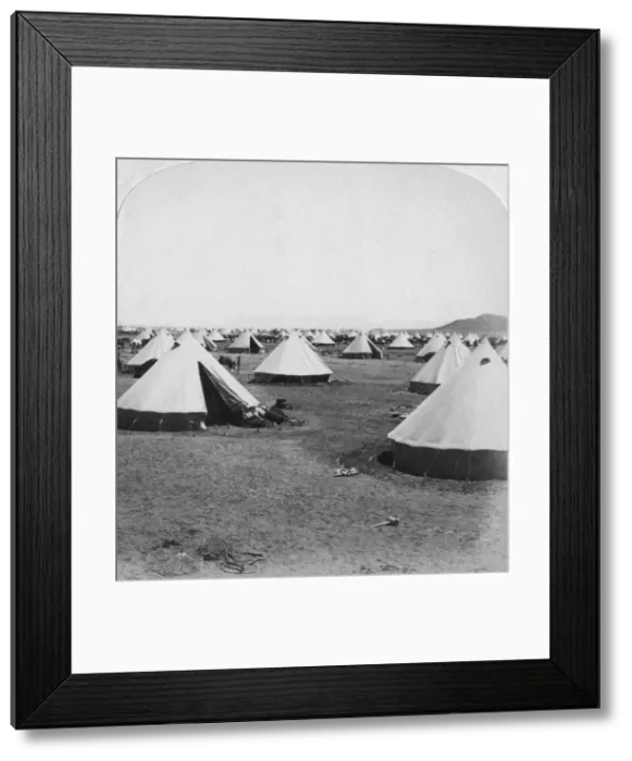 Framed Print : Military camp at De Aar, South Africa, Boer War, 1900. Artist: Underwood & Underwood Framed Print : Military camp at De Aar, South Africa, Boer War, 1900. Artist: Underwood & Underwood