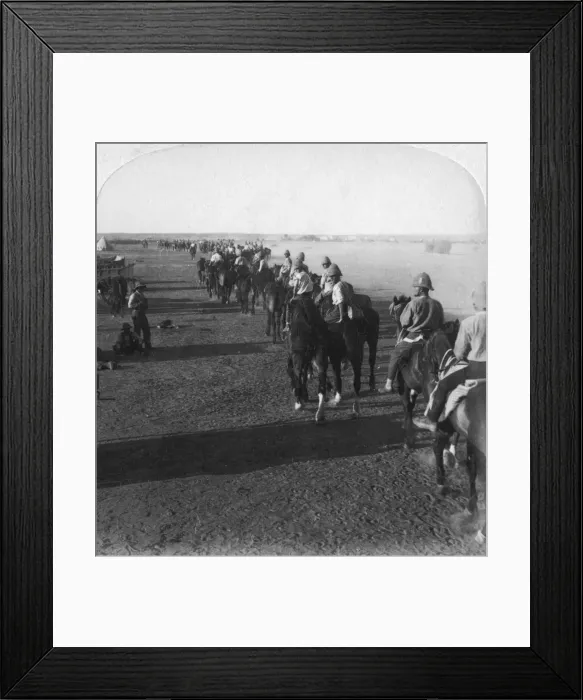 Framed Print : The 38th Battery at the Modder before taking part in Roberts advance, South Africa, Boer War, 1900. Artist: Underwood & Underwood Framed Print : The 38th Battery at the Modder before taking part in Roberts advance, South Africa, Boer War, 1900. Artist: Underwood & Underwood