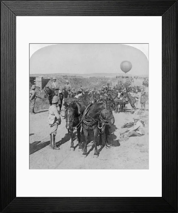 Framed Print : 84th Battery and Balloon Corps, Boer War, South Africa, 1901. Artist: Underwood & Underwood Framed Print : 84th Battery and Balloon Corps, Boer War, South Africa, 1901. Artist: Underwood & Underwood