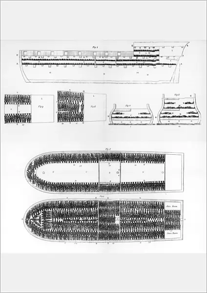 A plan of the interior of a slave ship, 1808 (1965)