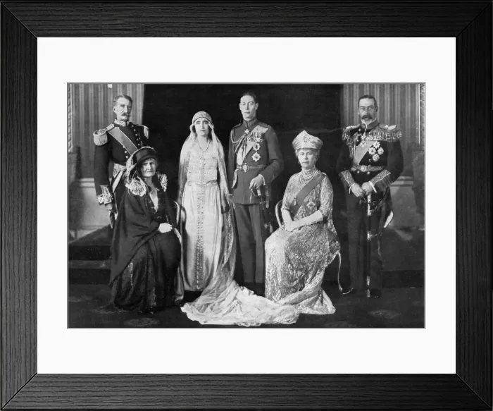 Framed Print : The wedding of the Duke of York and Lady Elizabeth Bowes-Lyon, 1923 Framed Print : The wedding of the Duke of York and Lady Elizabeth Bowes-Lyon, 1923