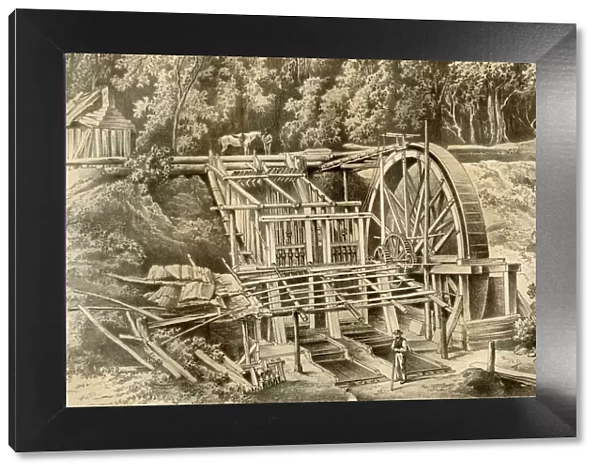 Quartz crushing mill, Australia, 1879. Artist: McFarlane and Erskine