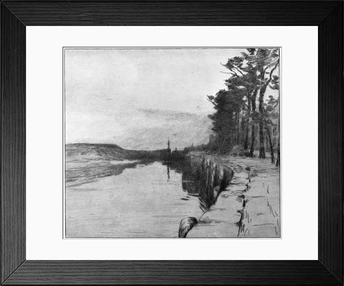 Framed Print : Le Vieux Port, Veere, 1898. Artist: Albert Baertsoen Framed Print : Le Vieux Port, Veere, 1898. Artist: Albert Baertsoen