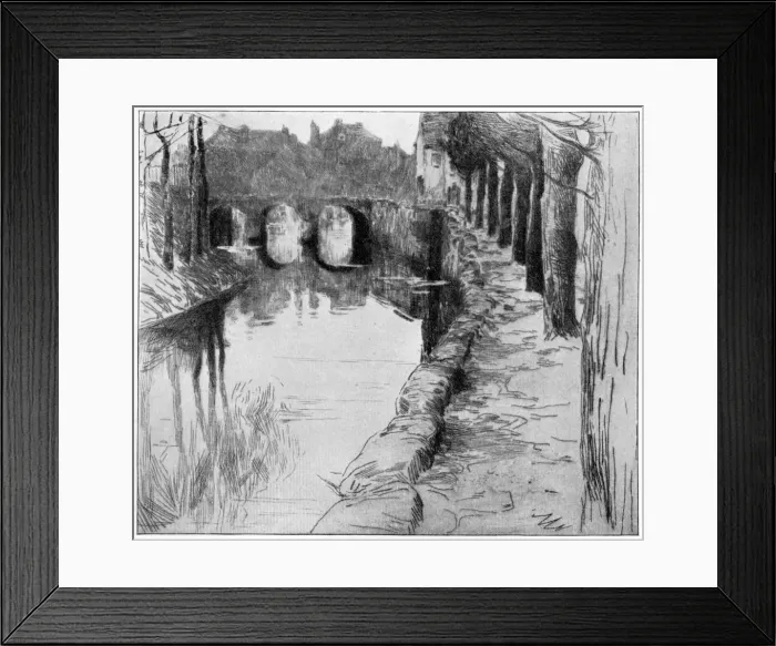 Framed Print : Vieux Canal, 1898. Artist: Albert Baertsoen Framed Print : Vieux Canal, 1898. Artist: Albert Baertsoen