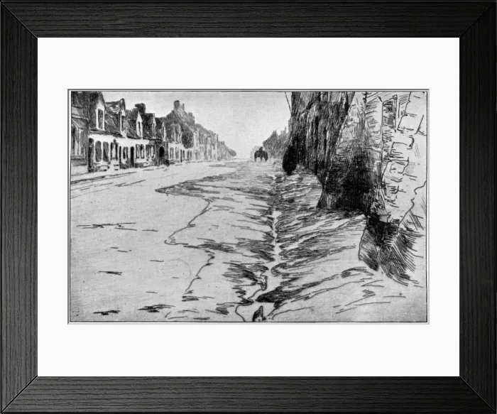 Framed Print : La Grande Rue, Flandre, 1898. Artist: Albert Baertsoen Framed Print : La Grande Rue, Flandre, 1898. Artist: Albert Baertsoen