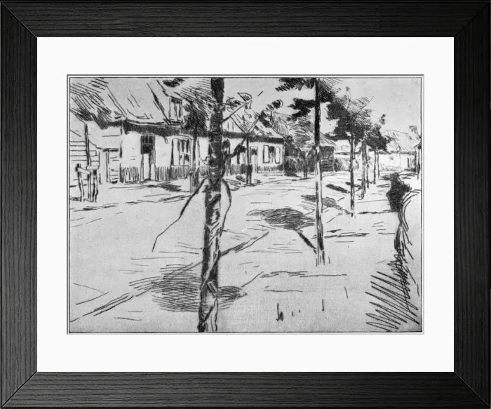 Framed Print : La Route Zelandaise, 1898. Artist: Albert Baertsoen Framed Print : La Route Zelandaise, 1898. Artist: Albert Baertsoen