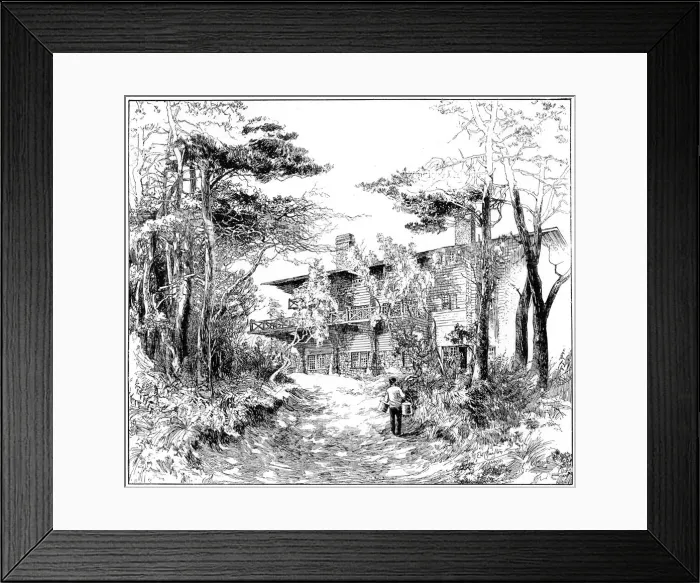 Framed Print : The log house Idaho, near Ringwood, Hampshire, 1898. Artist: Edward William Charlton Framed Print : The log house Idaho, near Ringwood, Hampshire, 1898. Artist: Edward William Charlton