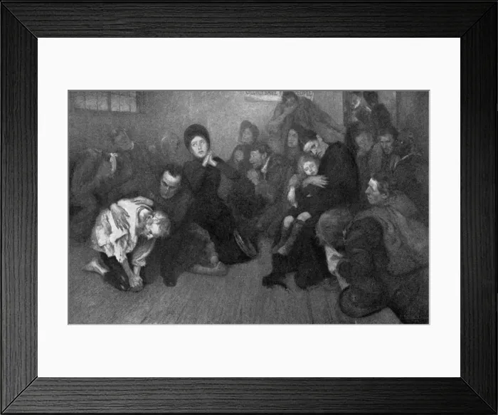 Framed Print : A Salvation Army Shelter, 1898. Artist: E Borough Johnson Framed Print : A Salvation Army Shelter, 1898. Artist: E Borough Johnson