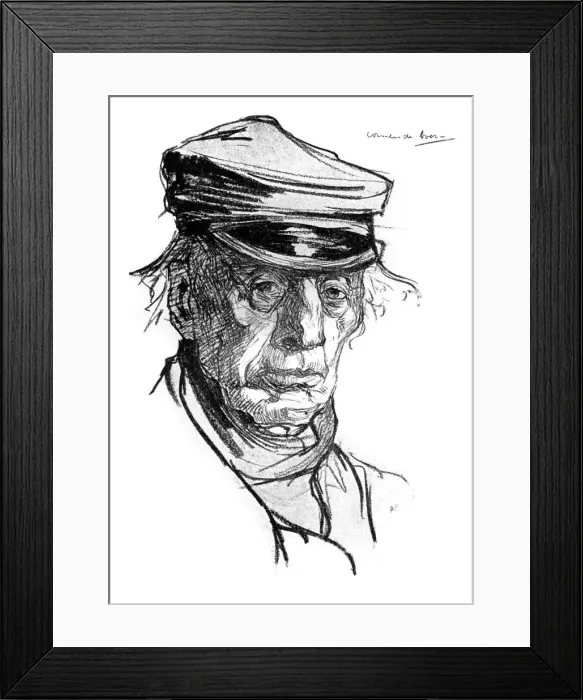 Framed Print : A Vollendam Worthy, 1898. Artist: Nico Jungmann Framed Print : A Vollendam Worthy, 1898. Artist: Nico Jungmann