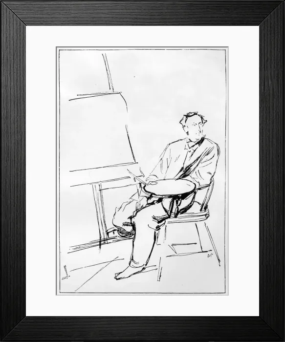 Framed Print : John Everett Millais (1829-1896), British artist, 1898. Artist: Charles Samuel Keene Framed Print : John Everett Millais (1829-1896), British artist, 1898. Artist: Charles Samuel Keene