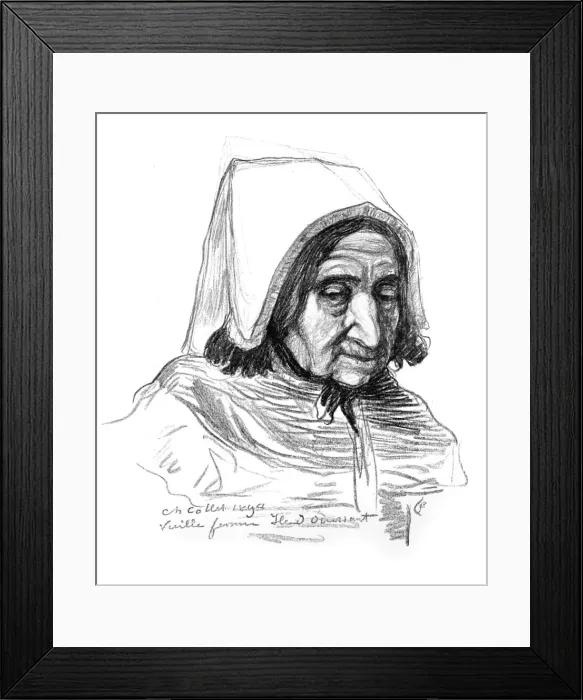 Framed Print : Study of an old womans head, 1899. Artist: Charles Cottet Framed Print : Study of an old womans head, 1899. Artist: Charles Cottet