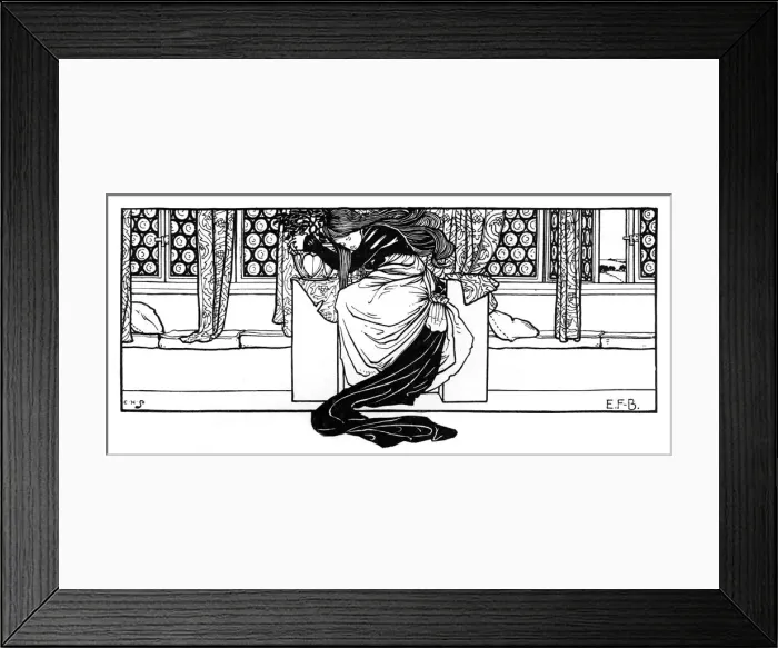 Framed Print : A woman sleeping in a chair, 1898. Artist: Eleanor Fortescue-Brickdale Framed Print : A woman sleeping in a chair, 1898. Artist: Eleanor Fortescue-Brickdale