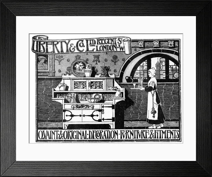 Framed Print : An advertisement for Liberty and Co Ltd, 1898 Framed Print : An advertisement for Liberty and Co Ltd, 1898